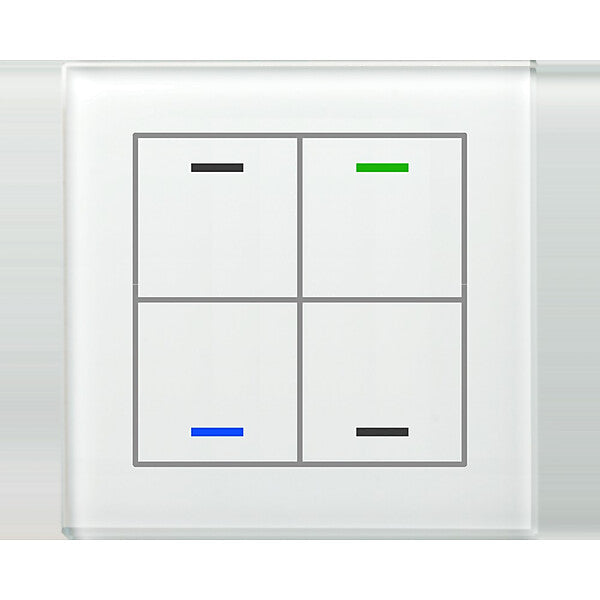 MDT technologies Glastaster II Light 4-fach RGBW, weiß, neutral BE-GTL4TW.01